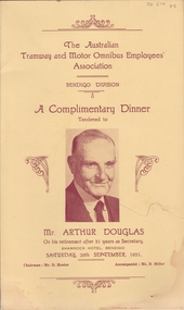 Document - BASIL MILLER COLLECTION: COMPLIMENTARY DINNER BROCHURE 1951
