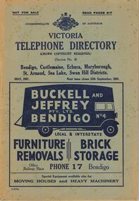 Book - BOOK - MAY 1937. VICTORIA TELEPHONE DIRECTORY