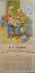 Ephemera - 1971 R.F. GEARON QUALITY BUTCHER - CALENDAR, 1972