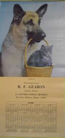 Ephemera - 1970 R.F. GEARON QUALITY BUTCHER: CALENDAR, 1970