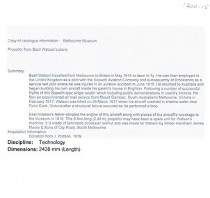 Document - BASIL WATSON COLLECTION: MAN AND AERIAL MACHINES NEWSLETTER ISSUE NO. 40 1994, 1994