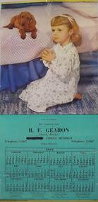Ephemera - 1967 R.F. GEARON QUALITY BUTCHER: CALENDAR, 1967