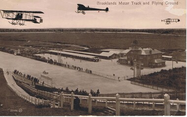 Postcard - BASIL WATSON COLLECTION: BROOKLANDS MOTOR TRACK AND FLYING GROUND