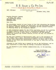 Document - BILL ASHMAN COLLECTION: BENDIGO ELECTRIC COMPANY LETTER & BOOKLET