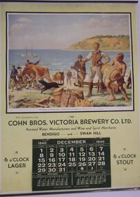 Ephemera - 1940 COHN BROTHERS CALENDAR FOR JANUARY, 1940