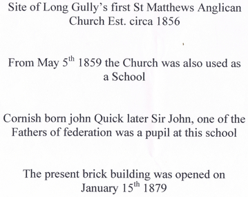 Document - LONG GULLY HISTORY GROUP COLLECTION: LONG GULLY SCHOOL