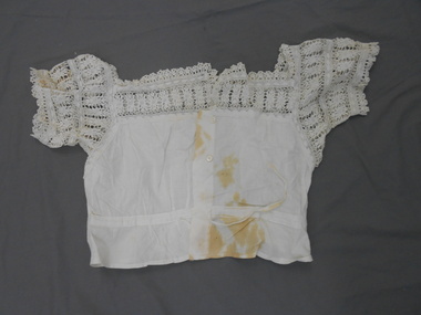 Clothing - WHITE COTTON CAMISOLE WITH CROCHET LACE TRIM, Early 1900's