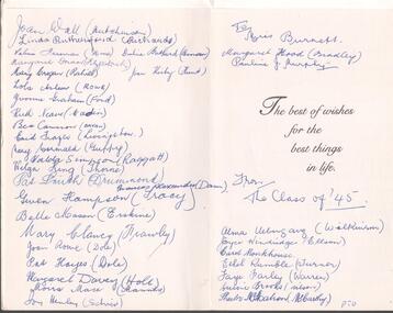 Document - LA TROBE UNIVERSITY BENDIGO COLLECTION: BEST WISHES CARD