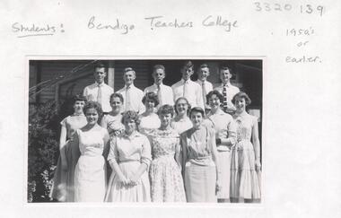 Photograph - LA TROBE UNIVERSITY BENDIGO COLLECTION: BENDIGO TEACHERS' COLLEGE STUDENTS