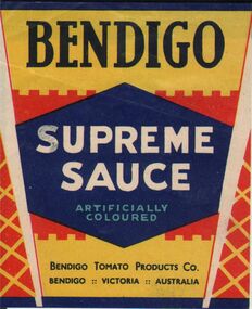 Ephemera - BENDIGO PRODUCT LABELS COLLECTION: BENDIGO SUPREME SAUCE