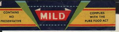 Ephemera - BENDIGO PRODUCT LABELS COLLECTION: MILD SAUCE