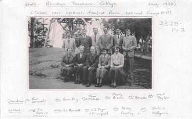 Photograph - LA TROBE UNIVERSITY BENDIGO COLLECTION: BENDIGO TEACHERS' COLLEGE STAFF PHOTOGRAPH