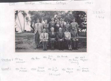 Photograph - LA TROBE UNIVERSITY BENDIGO COLLECTION: BENDIGO TEACHERS' COLLEGE STAFF PHOTOGRAPH