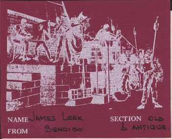 Document - JAMES LERK COLLECTION: FOUR ENTRY CARDS TO EXHIBITION