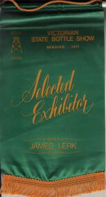 Textile - JAMES LERK COLLECTION: VICTORIAN STATE BOTTLE SHOW BANNER