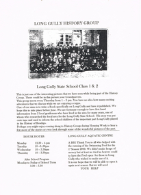 Document - LONG GULLY HISTORY GROUP COLLECTION: LONG GULLY HISTORY GROUP