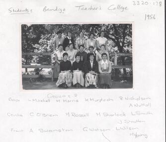 Photograph - LA TROBE UNIVERSITY  BENDIGO COLLECTION: BENDIGO TEACHERS' COLLEGE STUDENTS