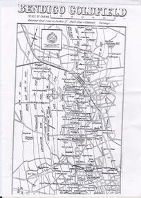Document - CONSTABLE RYAN COLLECTION: MAP OF BENDIGO GOLDFIELD