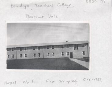 Photograph - LA TROBE UNIVERSITY BENDIGO COLLECTION: BENDIGO TEACHERS' COLLEGE HOSTEL