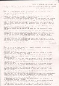 Document - CONSTABLE RYAN COLLECTION: BENDIGO'S COURT CASES 1853-1856