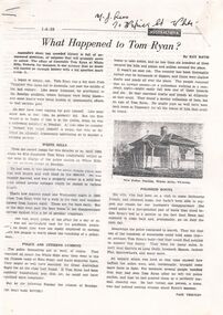 Document - CONSTABLE RYAN COLLECTION: WHAT HAPPENED TO TOM RYAN?, 1st June 1959