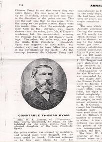 Newspaper - CONSTABLE RYAN COLLECTION: NEWSPAPERS ARTICLES, 9th April, 1886
