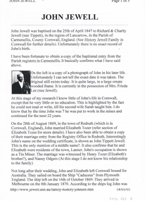 Document - LONG GULLY HISTORY GROUP COLLECTION: JOHN JEWELL