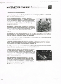 Document - LONG GULLY HISTORY GROUP COLLECTION: HISTORY OF THE FIELD (GOLD)