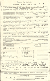 Document - LONG GULLY HISTORY GROUP COLLECTION: CFA REPORT OF FIRE OR ALARM NO 65