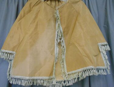 Clothing - GOLD  SILK VICTORIAN CAPE (PART OF AN OUTFIT WITH 11400.975 AND 11400.977), Late 1900's