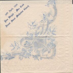 Ephemera - GERTRUDE PERRY COLLECTION: WEDDING NAPKIN