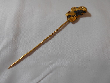 Accessory - HARRIS COLLECTION:  GOLD STICK PIN WITH NUGGET ATTACHED