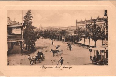 Postcard - CARWARDINE COLLECTION:  HARGREAVES STREET, BENDIGO