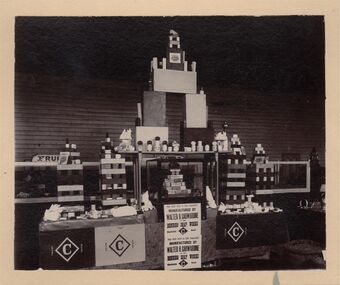 Photograph - CARWARDINE COLLECTION:  WALTER H.CARWARDINE BENDIGO SOAP WORKS DISPLAY