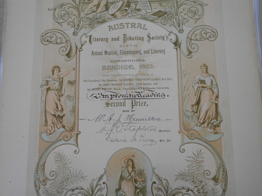 Document - HAMILTON COLLECTION: AUSTRAL LITERARY AND DEBATING SOCIETY ALEXANDER JOHN HAMILTON, 1901 - 1903