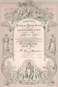 Document - HAMILTON COLLECTION: AUSTRAL LITERARY AND DEBATING SOCIETY ALEXANDER JOHN HAMILTON, 1901 - 1903