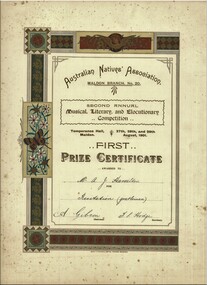 Document - HAMILTON COLLECTION: MALDON AND MUSIC COMPETITION PRIZE CE, 1901