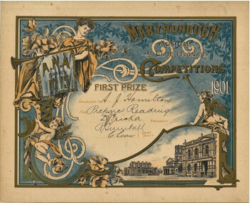 Document - HAMILTON COLLECTION: MARYBOROUGH AND MUSIC COMPETITION PRI, 1901