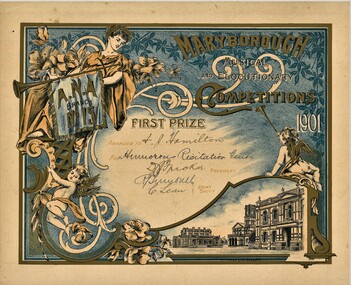 Document - HAMILTON COLLECTION: MARYBOROUGH AND MUSIC COMPETITION PRI, 1901