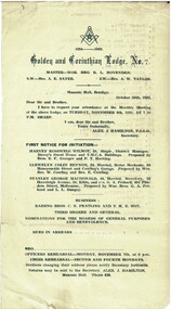 Document - HAMILTON COLLECTION: MEETING NOTICE ALEXANDER JOHN HAMILTON