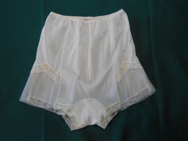 Clothing - FAVALORO COLLECTION: WHITE NYLON WOMAN'S PANTIES, 1950's