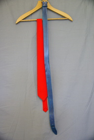 Clothing - RED POLYESTER TIE - PART OF MARONG MUNICIPAL BAND UNIFORM, 1980's >