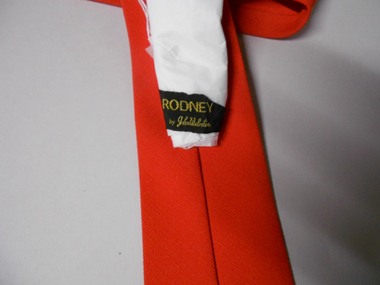 Clothing - RED POLYESTER TIE - PART OF MARONG MUNICIPAL BAND UNIFORM, 1980's >