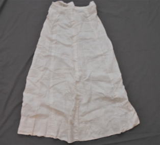 Clothing - WHITE LINEN GORED HALF PETTICOAT