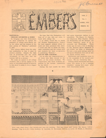 Magazine - LA TROBE UNIVERSITY BENDIGO COLLECTION: 'EMBERS 1954'