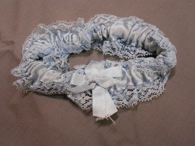 Clothing - AILEEN AND JOHN ELLISON COLLECTION: BLUE, SATIN RIBBON AND LACE GARTER, 1960's