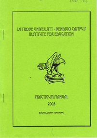 Book - LA TROBE UNIVERSITY BENDIGO COLLECTION: PRACTICUM MANUAL 2003