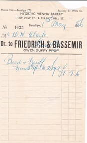 Document - DONALD CLARKE COLLECTION: FRIEDRICH & BASSEMIR INVOICE