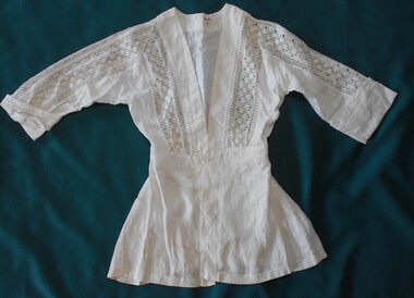 Clothing - GIRL'S WHITE LONG SLEEVED WAISTED LINEN JACKET