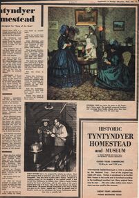 Newspaper - LYDIA CHANCELLOR COLLECTION: TYNTYNDYER HOMESTEAD